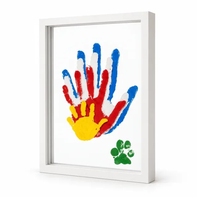 Keepsake Handprint Frame Kit — White