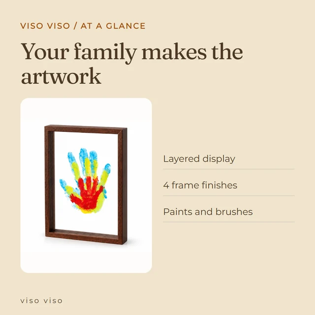 Layered display; 4 frame finishes; Paints and brushes
