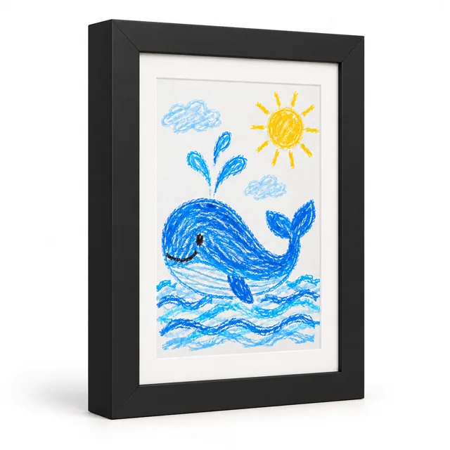Little Gallery Kids Art Frame — Black