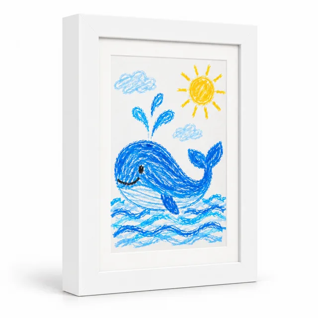 Little Gallery Kids Art Frame — White