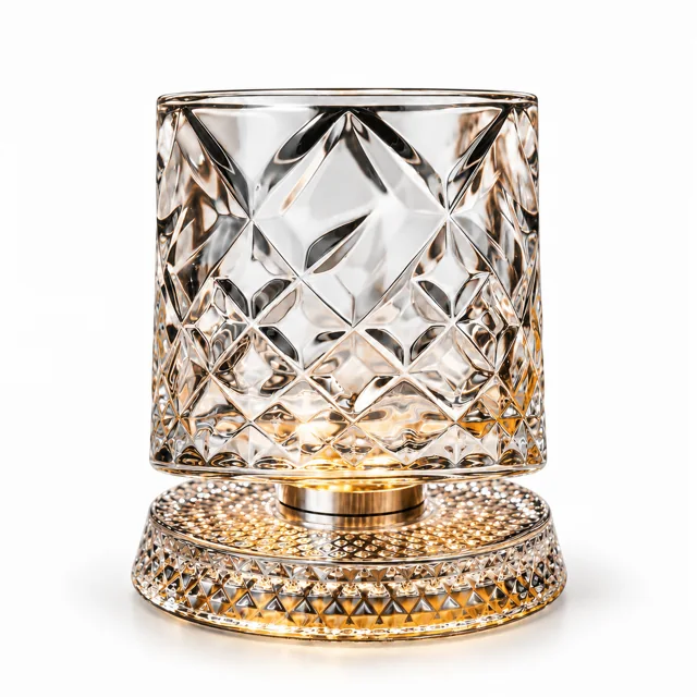 Orbit Rotating Whiskey Glass — Diamond