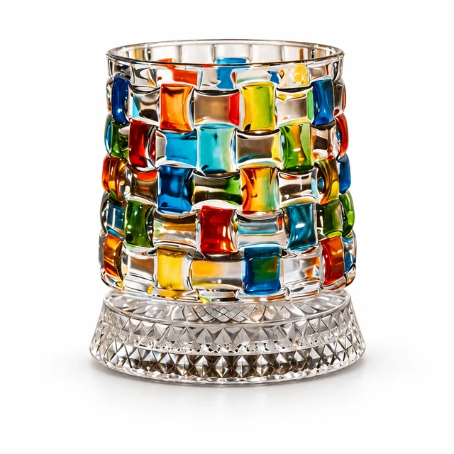 Orbit Rotating Whiskey Glass — Stained
