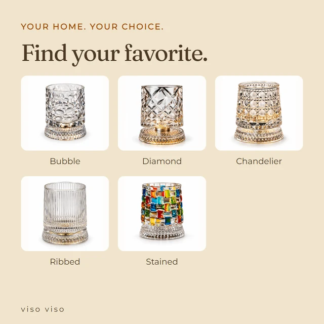 Bubble, Diamond, Chandelier, Ribbed, Stained