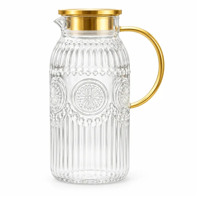 Sunday Vintage Glass Pitcher — Gold