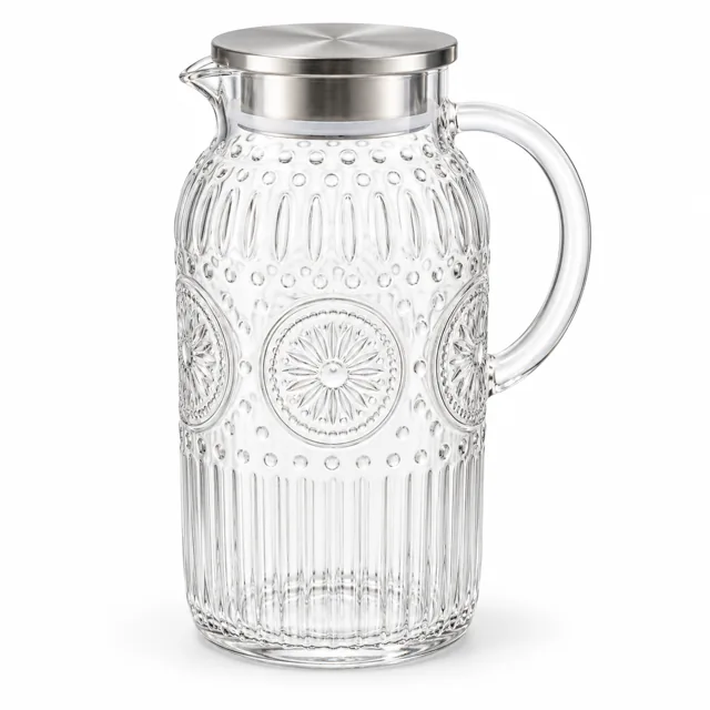 Sunday Vintage Glass Pitcher — Silver