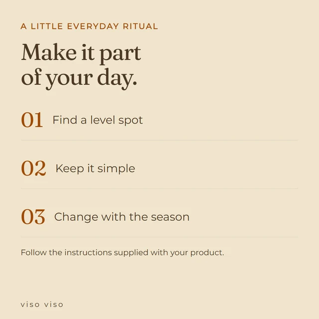 Find a level spot; Keep it simple; Change with the season
