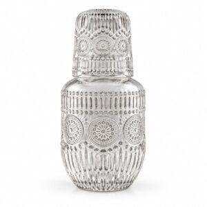 Nightfall Bedside Carafe & Glass, the cup resting upside down over the carafe